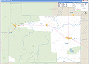 Rio Grande Wall Map Basic Style
